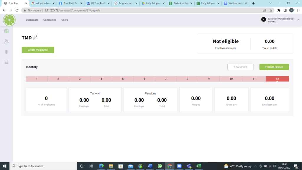 Add Employee Screen