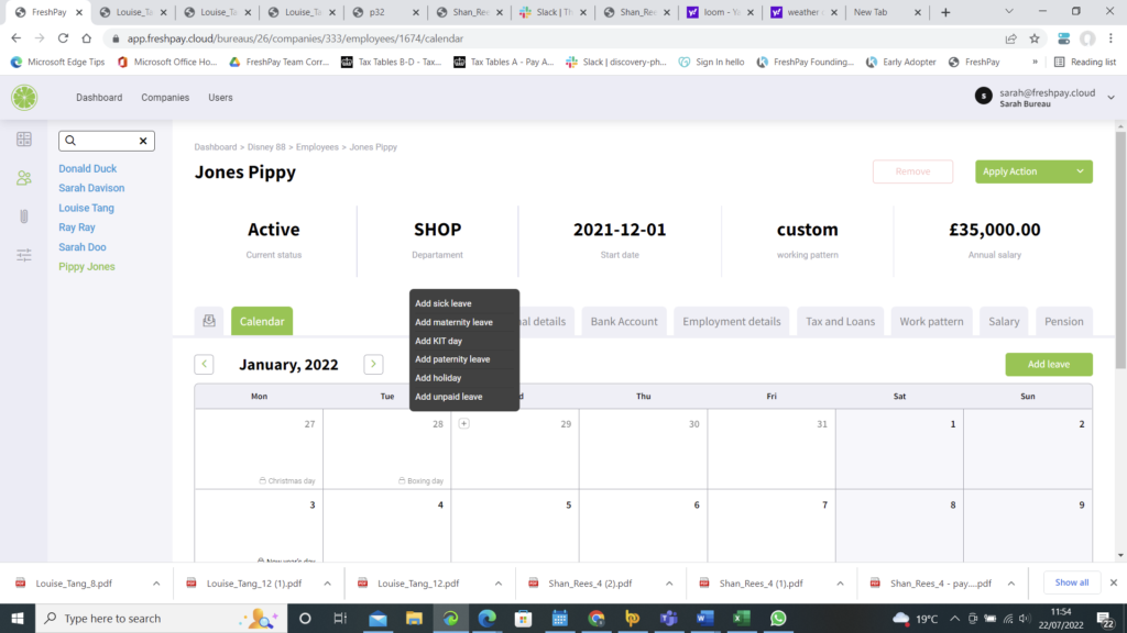 Adding Holiday Options